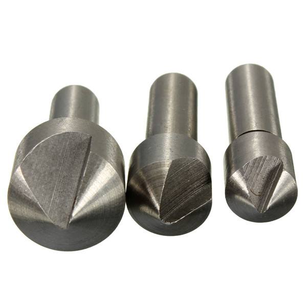 3pcs 10/12/16mm HSS Countersink Drill Bit Set Chamfering Cutter - photo 3