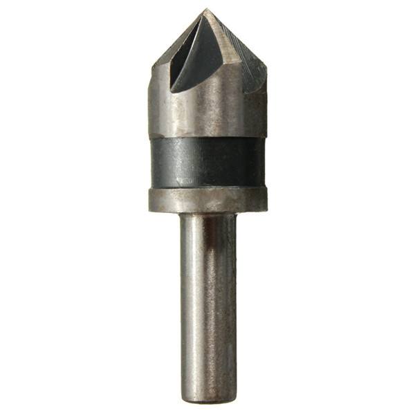 2pcs 5 Flute 82 Degree 1/4 Shank Countersink Drill Bit Set Chamfer Cutter - photo 7