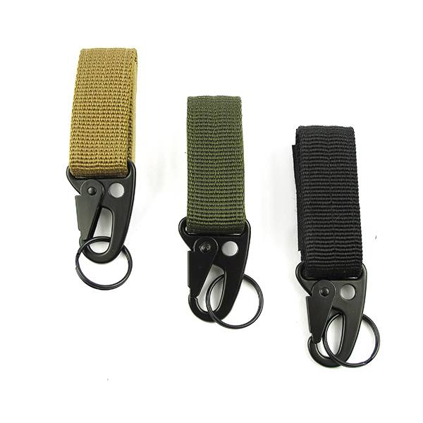 Carabiner Hook Webbing Buckle Nylon Molle Belt Hanging Key Ring Outdoor Tool - photo 3