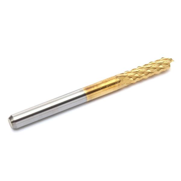 3mm End Mill Cutter CNC PCB Rotary Burr Tungsten Steel Titanium Coat Carbide Engraving Bit - photo 2
