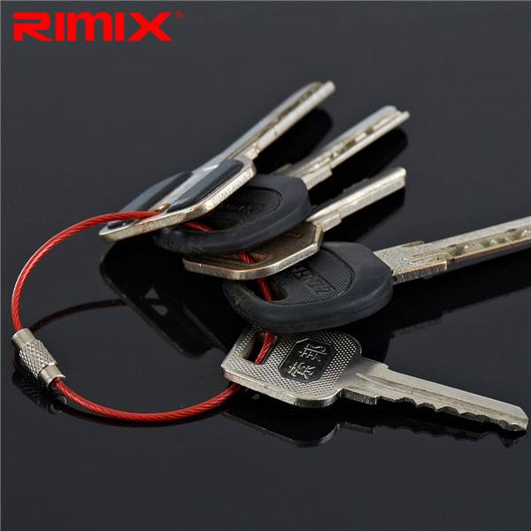 Rimix Stainless Steel PVC Insulated Rubber Overstretches Wire Circle Colorful Keychain Key Ring - photo 5