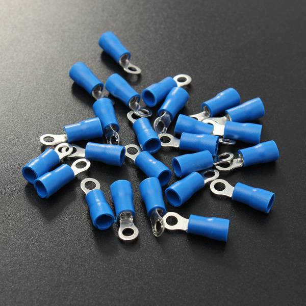 25PCS Blue Rubber PVC Terminals Insulated Ring Connector RC 1.5-2.5mm - photo 1