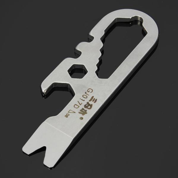Sanrenmu GJ017D Mini Multi Tools Kit Nail Puller Wrench Opener Keychain - photo 3