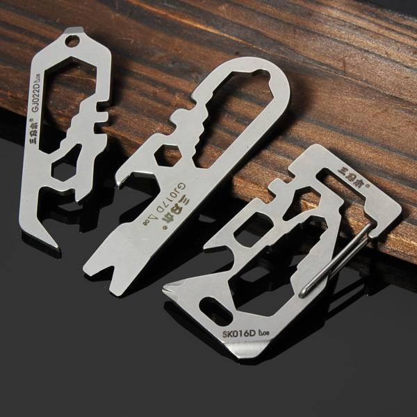 Sanrenmu GJ017D Mini Multi Tools Kit Nail Puller Wrench Opener Keychain - photo 10