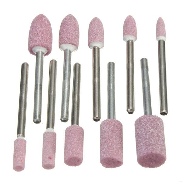 10pcs AbrasivE-mounted Stone Rotary Tool 1/8 Shank For Dremel - photo 2