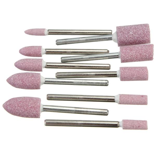 10pcs AbrasivE-mounted Stone Rotary Tool 1/8 Shank For Dremel - photo 3