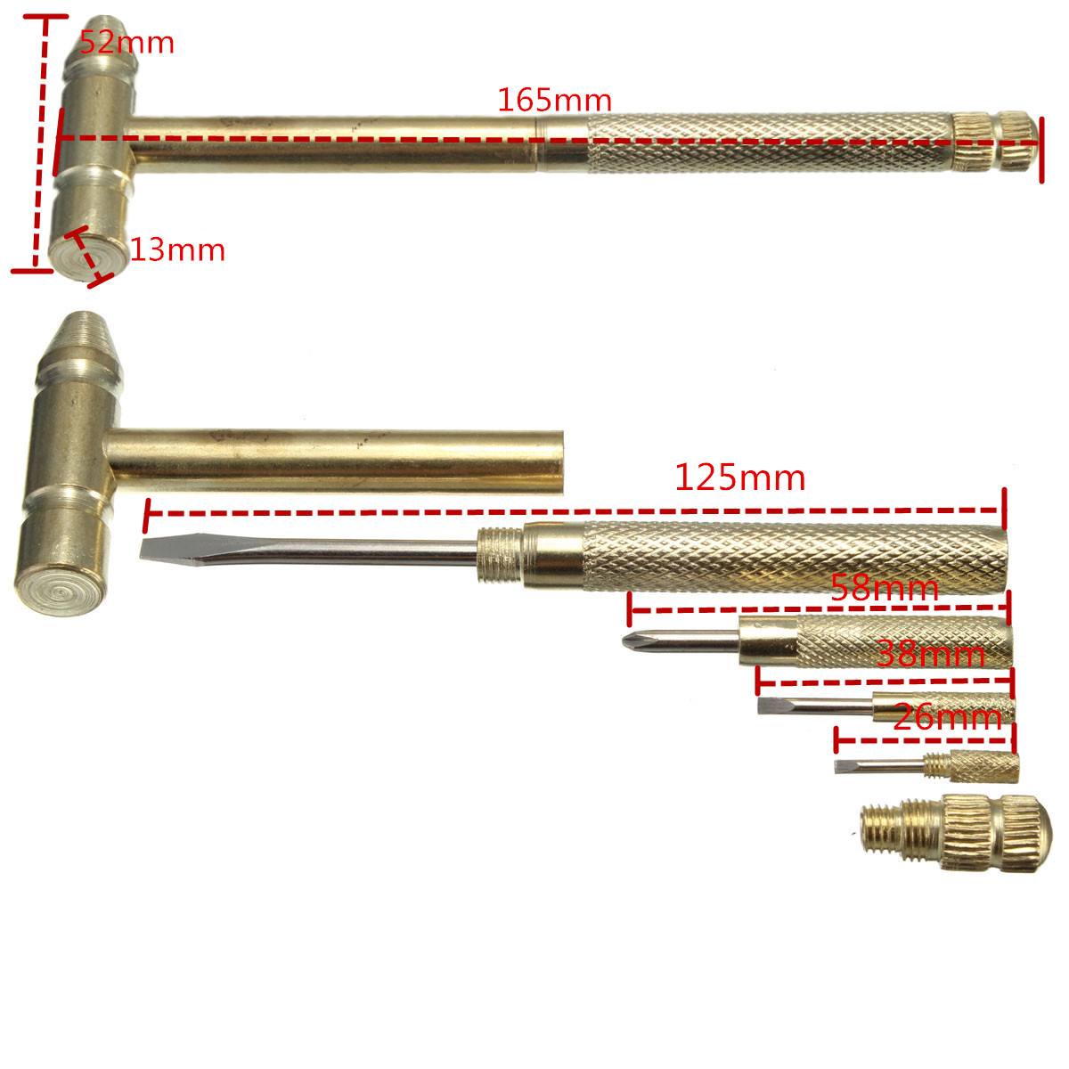 Micro Mini Copper Hammer Portable 4 Kinds Models Screwdrivers DIY Tools - photo 2