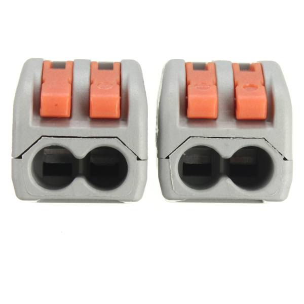 10pcs Spring Lever Push Fit Reuseable Cable 2 Wire Pole Insulating Material - photo 4