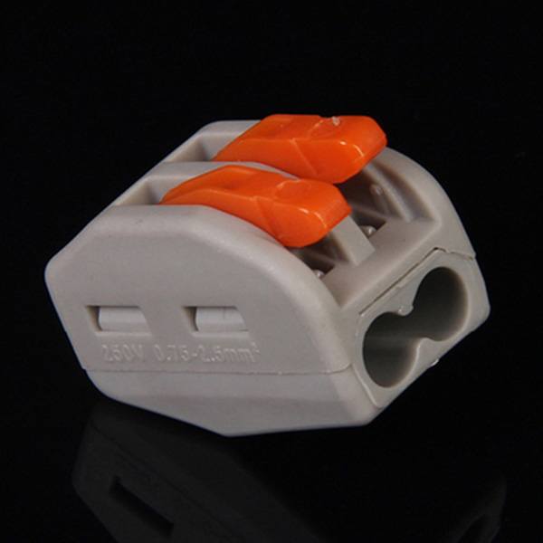 10pcs Spring Lever Push Fit Reuseable Cable 2 Wire Pole Insulating Material - photo 5