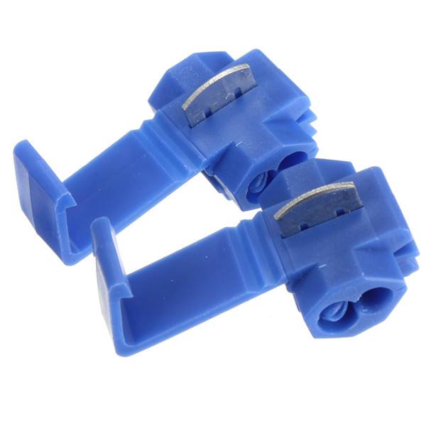 50pcs Scotch Lock Quick Splice 18-14 AWG Wire Connector Blue - photo 3