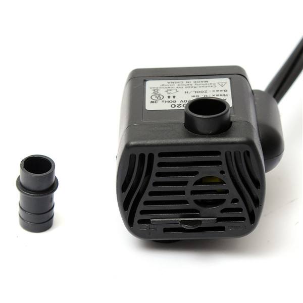 110V 200L/H 3W Aquarium Water Pump Submersible Fountain Air Fish Tank US Plug - photo 5