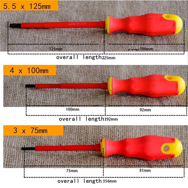Practical 6 Pcs VDA Electricians Screwdriver Set Electrical Insulated Kit Tools - photo 8