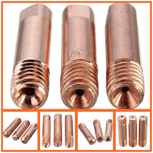 10 Pcs MB-15AK M6 MIG/MAG Welding Torch Contact Tip Gas Nozzle 0.8/1.0/1.2mm - photo 9
