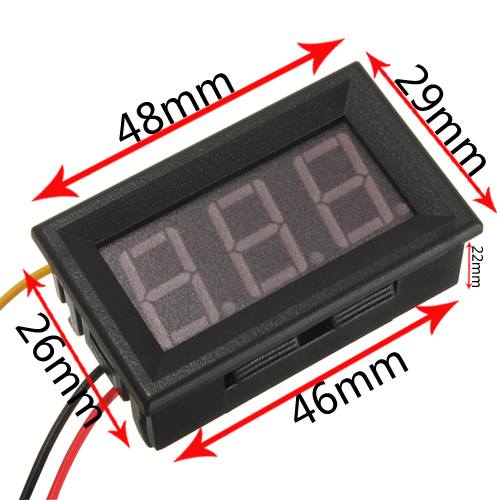 Mini Digital Volt Meterr Red Led Panel Meter DC 0V To 99.9V - photo 2